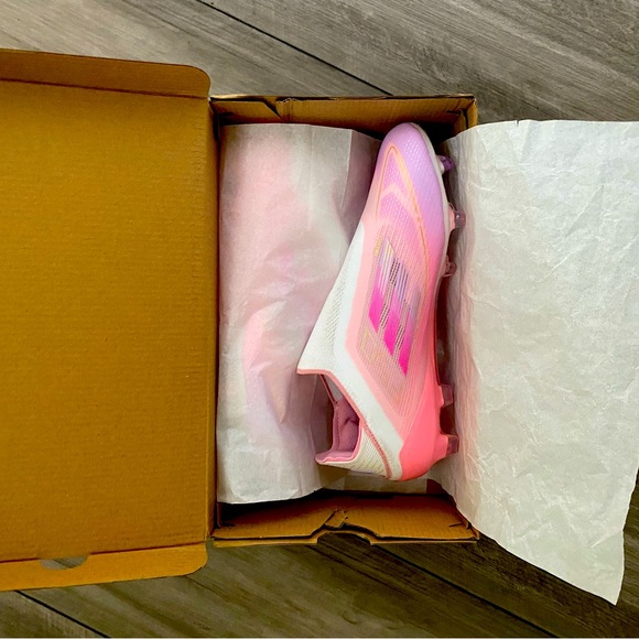 Adidas Pink and White Boots Modern Design